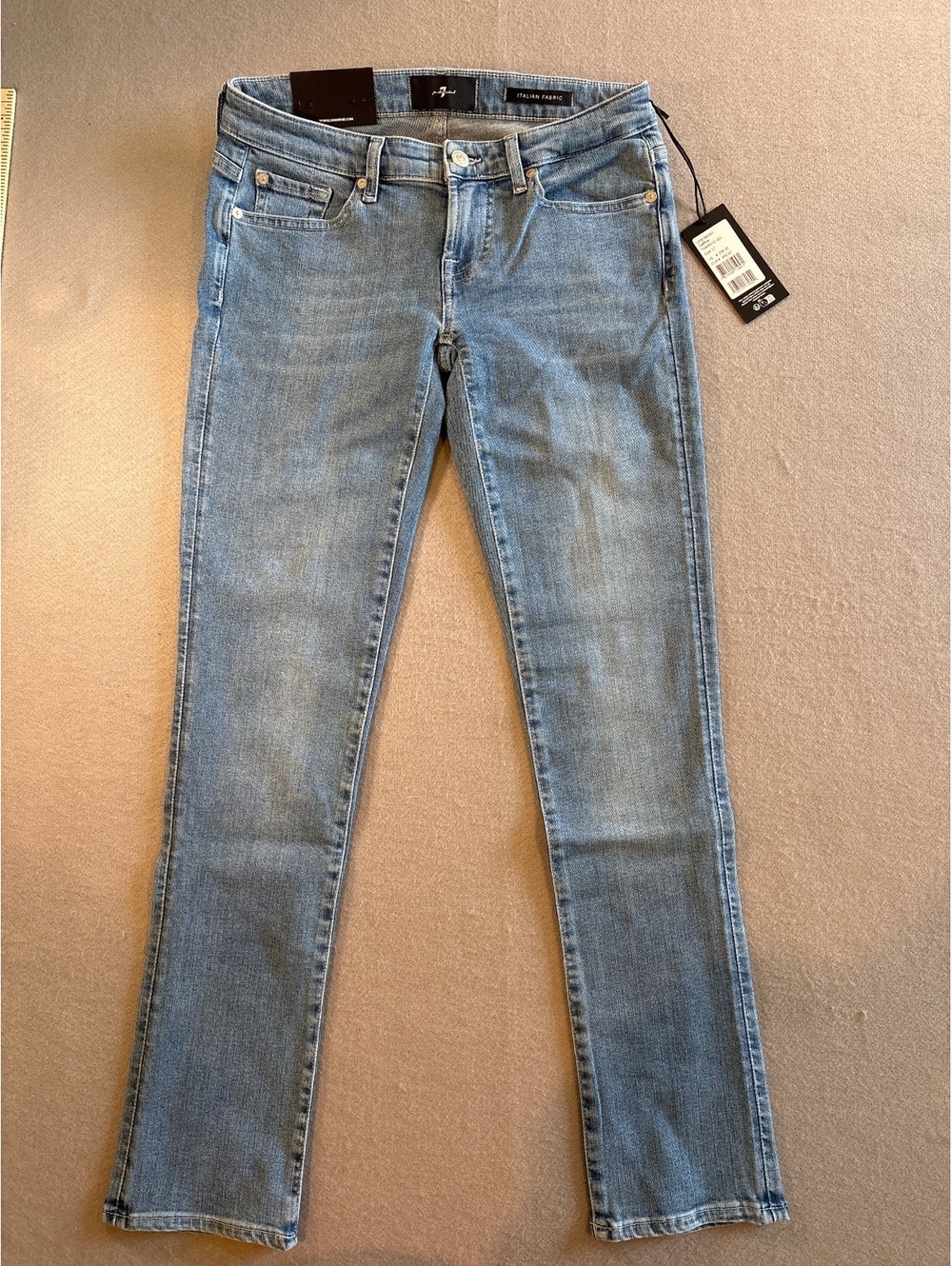 7 For All Mankind Low Skinny Iceflow Jeans Size 27